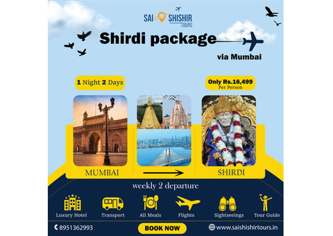 Direct Shirdi flight package from Bangalore | Saishishir Tours