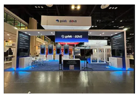 Spacious 40x40 Trade Show Booth for Rent