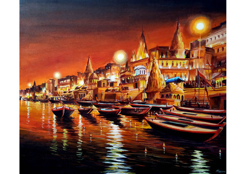 Varanasi Ghat Painting
