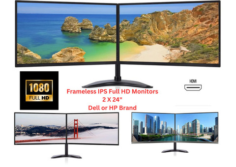 Dual Monitors - Refurbished & Ready to Work! (10% OFF)