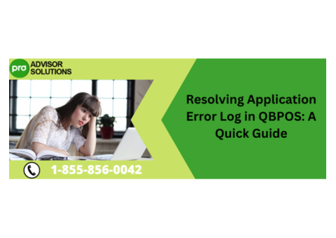 Step by Step fix  for application error log in QBPOS