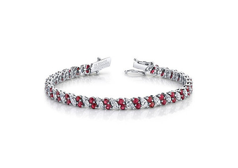 18K Diamond Ruby Bracelet