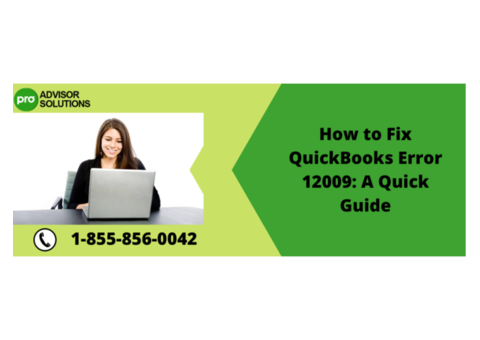 A Troubleshooting Guide To Fix QuickBooks error 12009