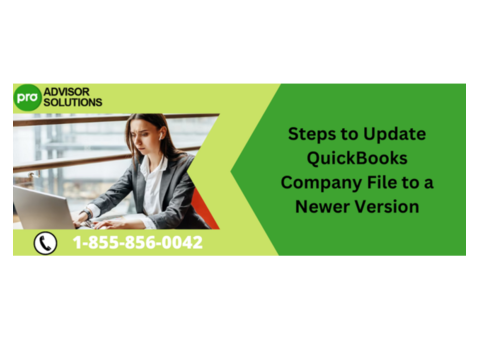 Easy steps to Update QuickBooks company file to a newer version