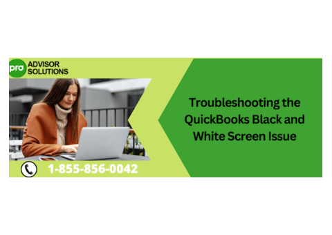 A Troubleshooting Guide To Fix QuickBooks black and white screen issue