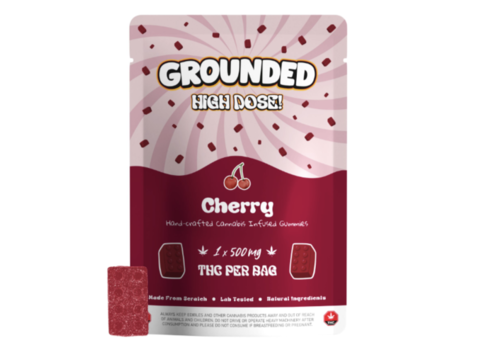 Grounded High Dose Bricks – Cherry 500mg Gummy