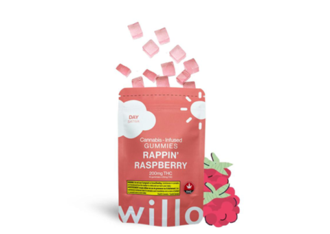 Willo 200mg THC Rappin’ Raspberry (Day) Gummies