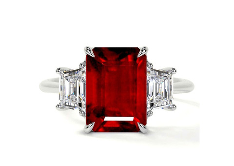 Popularity of Three Stone Ruby Ring in Fashion and Jewelry Trends.