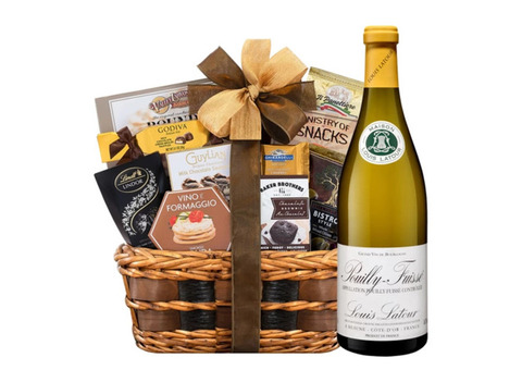 White Wine Gift Baskets- Luxury Wrapped in Every Bottle