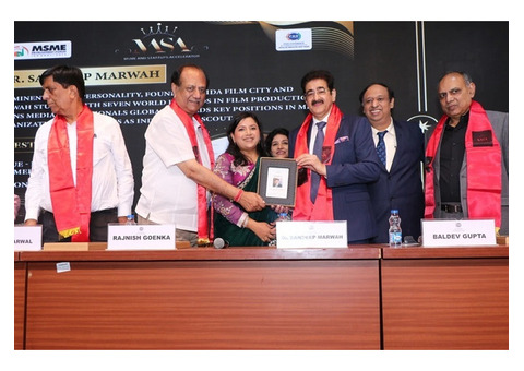 Sandeep Marwah Honoured for His Contribution to the Promotion of MSMEs