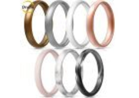 Stylish Comfort: Silicone Wedding Bands for Women by Gddevllin