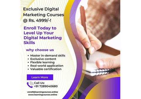 Exclusive Digital Marketing Courses @ Rs. 4999/-!