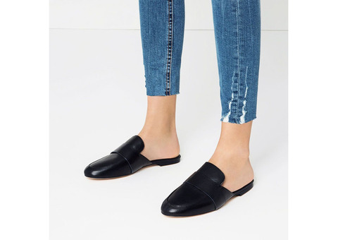 Flat mule loafer womens