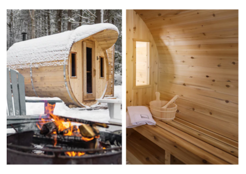 Premium 7'x 10' Barrel Sauna With 2' Porch -  $8,999.00