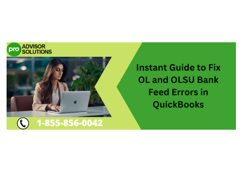 Easy Learn How to Fix OL and OLSU bank feed errors in QuickBooks