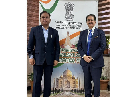 Sandeep Marwah Invited by Indian Embassy in Baku, Azerbaijan