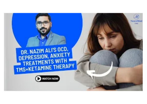 OCD, Depression, Anxiety Treatments with TMS+Ketamine Therapy