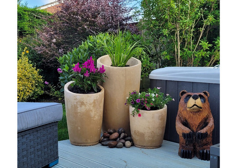 Stone Tub Planters for Elegant Garden - Geoff's Garden Ornaments