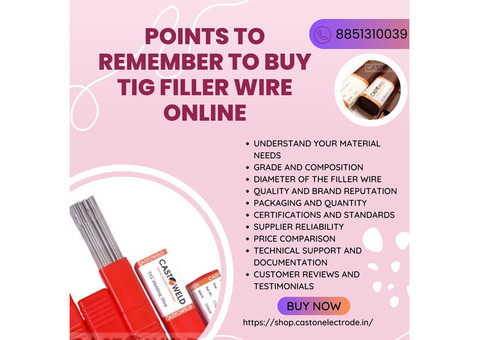 Points to Remember to Buy TIG Filler Wire Online