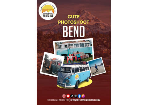 Cute photoshoot Bend - Oregon Sunshine Bus