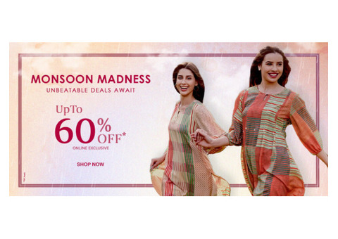 Monsoon Madness Unbeatable Deals Await Upto 60% OFF Online Exclusive