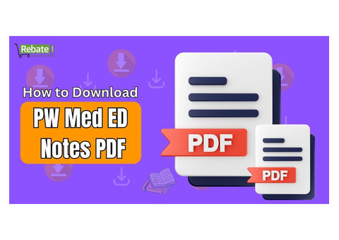 How to Download PW Med ED Notes PDF