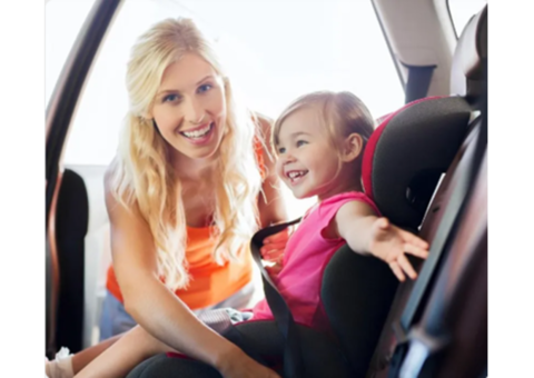 Cab with infant car seat | BLUE Charters Perth