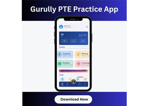 Gurully PTE Practice App will help you prepare for the PTE exam.