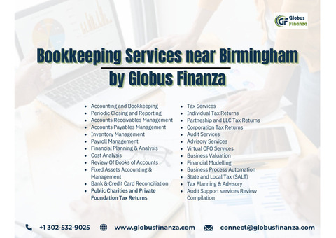 Bookkeeping Services near Birmingham by Globus Finanza