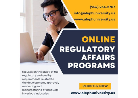 Regulatory Affairs Programs Online by Aleph University