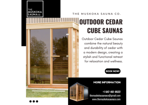 Pure Cube Outdoor Sauna - Outdoor Cedar Cube Saunas