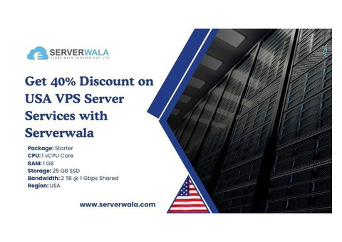 Get 40% Discount on USA VPS Server Services with Serverwala