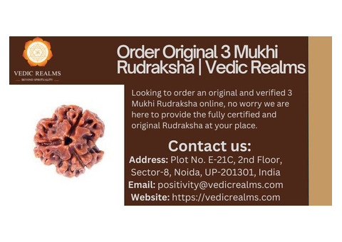 Order Original 3 Mukhi Rudraksha | Vedic Realms