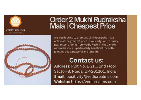 Order 2 Mukhi Rudraksha Mala | Cheapest Price