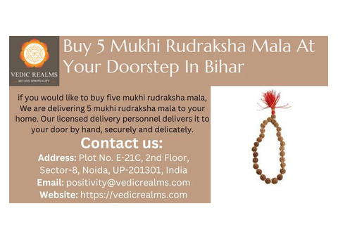 Buy 5 Mukhi Rudraksha Mala At Your Doorstep In Bihar