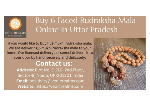 Buy 6 Faced Rudraksha Mala Online In Uttar Pradesh