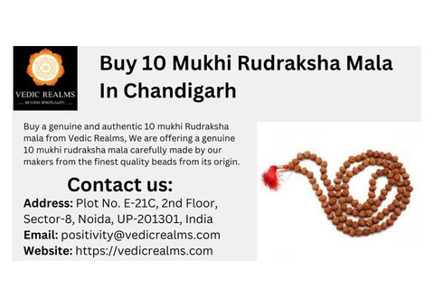 Buy 10 Mukhi Rudraksha Mala In Chandigarh