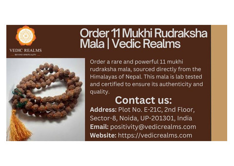 Order 11 Mukhi Rudraksha Mala | Vedic Realms