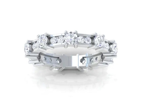 Three-Quarter Eternity Diamond Band