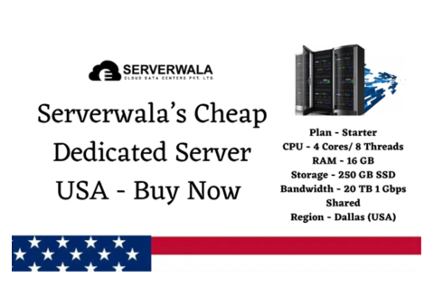 Serverwala’s Cheap Dedicated Server USA - Buy Now