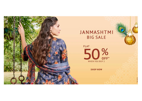 Janmashtmi Big Sale, Flat 50% OFF When You Buy 2