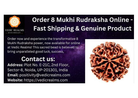 Order 8 Mukhi Rudraksha Online - Fast Shipping & Genuine Product