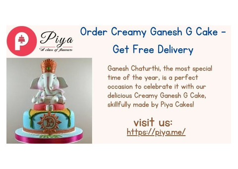 Order Creamy Ganesh G Cake - Get Free Delivery