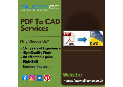 High-Standarad quality work of PDF To CAD Drawing Services