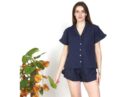 Sleep in Style: Navy Blue PJ Sets from Mini Apparels