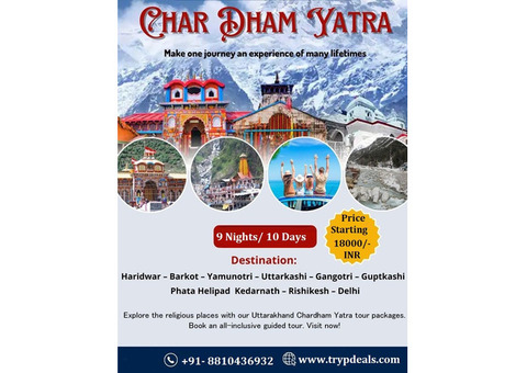 Chardham 5 Days Helicopter Tour Package from Dehradun with Trypdeals