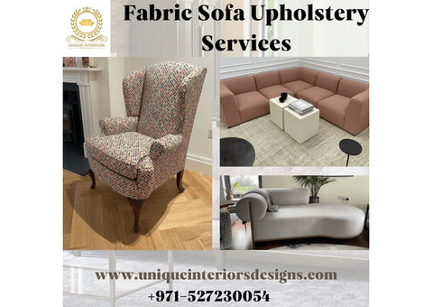 Fabric Sofa Upholstery in Abu Dhabi |Unique Interiors Designs