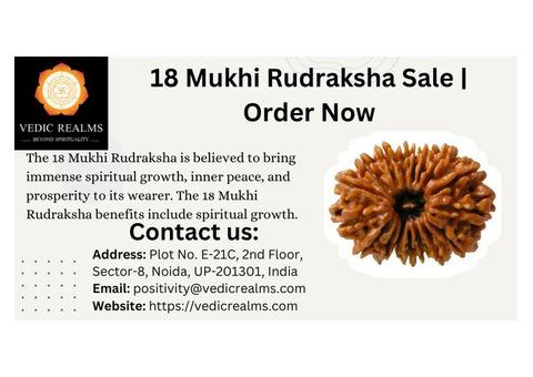 18 Mukhi Rudraksha Sale | Order Now