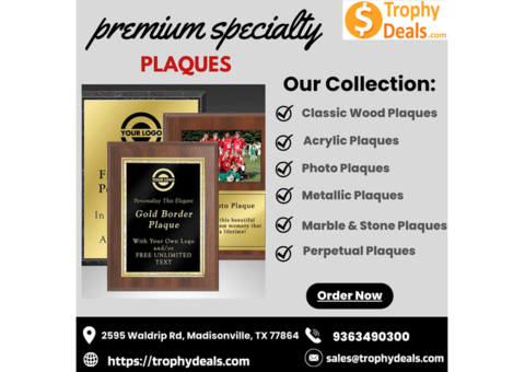 Get Premium Custom Plaques for Every Occasion at Trophy Deals