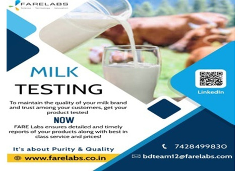 Dairy Products | Milk Testing Laboratory - FARE Labs Pvt Ltd.